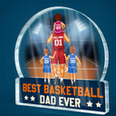 Best Basketball Dad Ever - Gift For Sport Dad, Basketball Dad, Father - Personalized Custom Shaped Acrylic Plaque