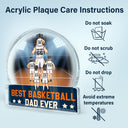 Best Basketball Dad Ever - Gift For Sport Dad, Basketball Dad, Father - Personalized Custom Shaped Acrylic Plaque