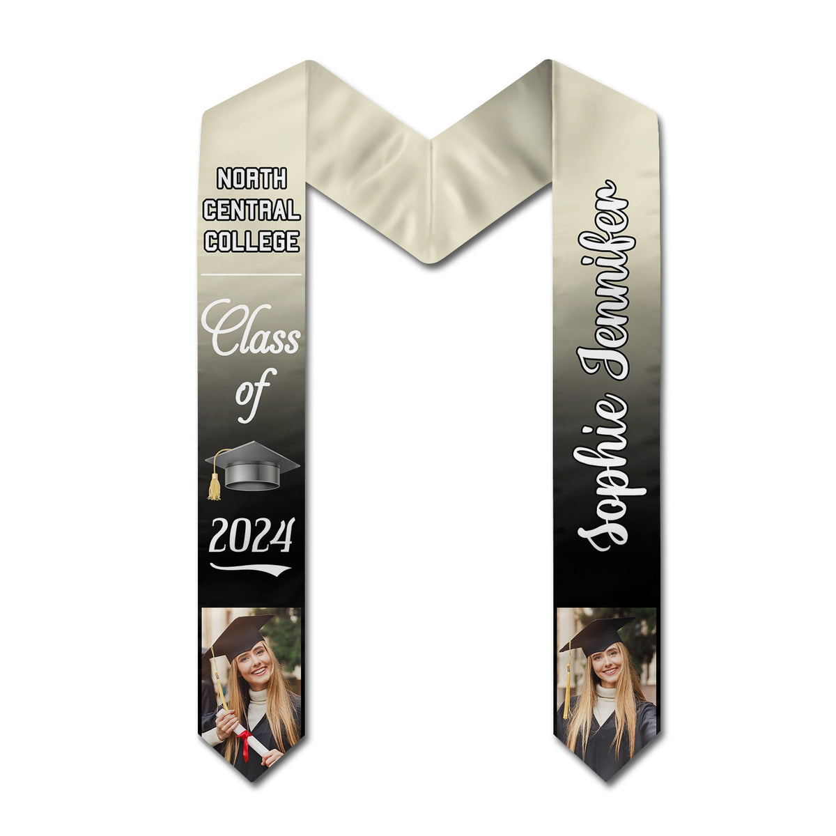 Custom Photo Proud Graduate Of The Class - Graduation Gift - Personalized Stoles