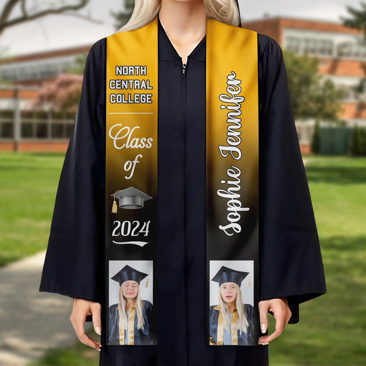 Custom Photo Proud Graduate Of The Class - Graduation Gift - Personalized Stoles