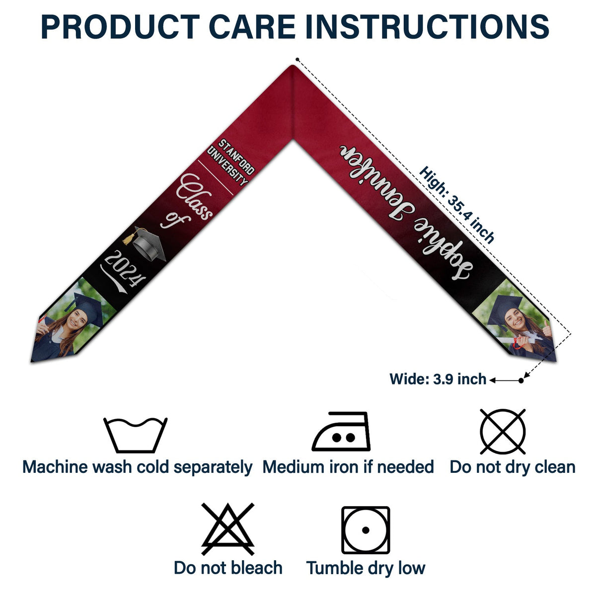 Custom Photo Proud Graduate Of The Class - Graduation Gift - Personalized Stoles