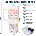 Custom Photo Mother & Daughter Son Forever Linked Together - Loving Gift For Mom, Mama - Personalized 40oz Tumbler With Straw