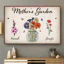 Grandma's Mom's Garden - Gift For Mother, Grandmother - Personalized Poster