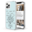 Mom Grandma Flower - Gift For Mother, Grandmother - Personalized Clear Phone Case