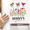 Mom's Grandma's Garden Butterflies - Gift For Mother, Nana, Grandmother - Personalized Decor Decal