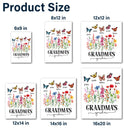Mom's Grandma's Garden Butterflies - Gift For Mother, Nana, Grandmother - Personalized Decor Decal