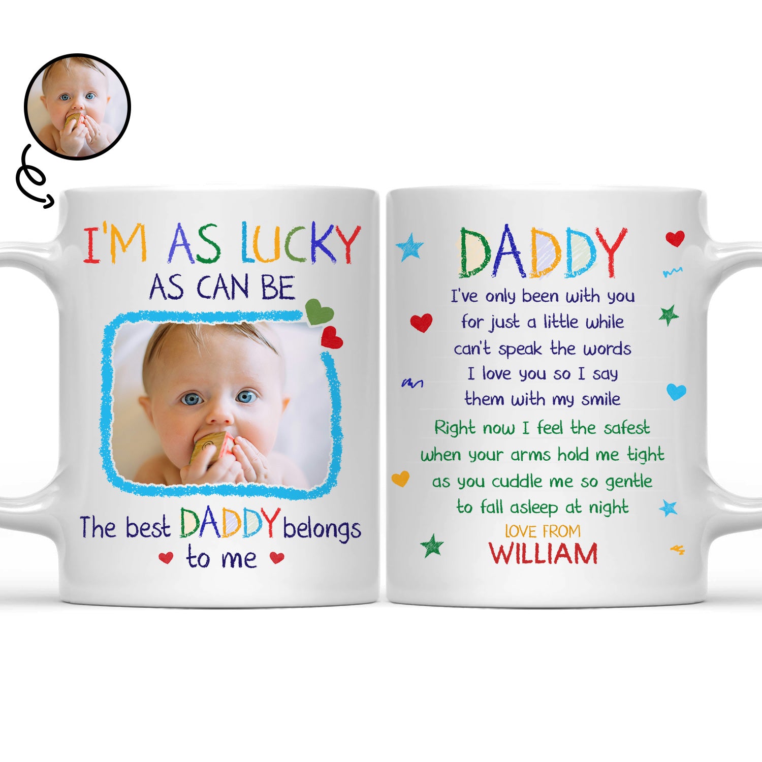 Custom Photo The Best Daddy Belongs To Me - Gift For Father, Dad - Personalized Mug
