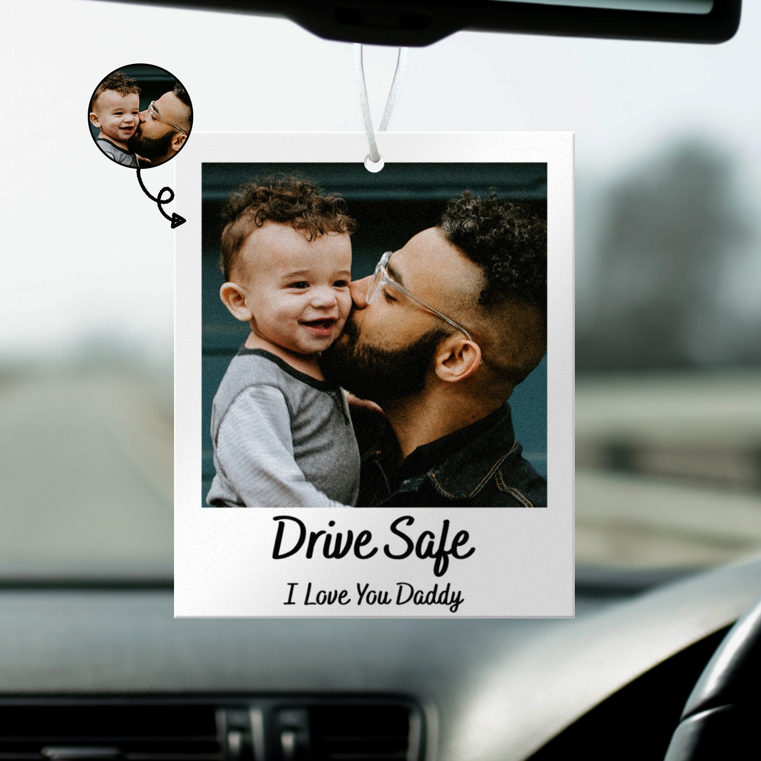 Custom Photo Drive Safe - Gift For Couples, Family, Gift For Mother, Father - Personalized Photo Air Freshener