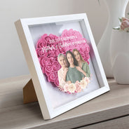 Photo personnalisée mère et fille liées à jamais - Cadeau pour maman, maman - Boîte à fleurs personnalisée