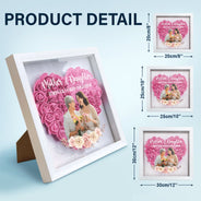 Photo personnalisée mère et fille liées à jamais - Cadeau pour maman, maman - Boîte à fleurs personnalisée