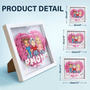 Mom Grandma We Love You - Loving Gift For Mother, Grandmother - Personalized Flower Shadow Box