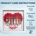 Mom Grandma We Love You - Loving Gift For Mother, Grandmother - Personalized Flower Shadow Box