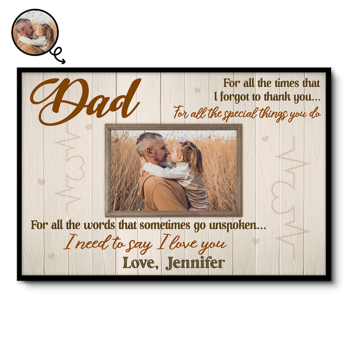 Custom Photo Dad Grandpa For All The Times - Gift For Father, Grandfat 