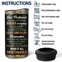 The Best Dad Grandpa Ever Footprints - Gift For Father, Grandfather - Personalized 4 In 1 Can Cooler Tumbler