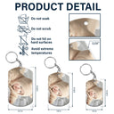 Custom Photo Dear Dad Thanks For Wiping - Gift For Father, Mother, New Mom, New Dad - Personalized Aluminum Keychain