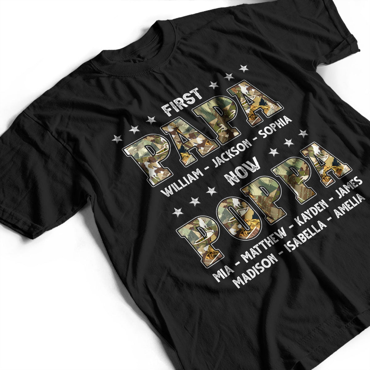 Premier papa, maintenant grand-père - Cadeau pour père, grand-père - T-shirt personnalisé