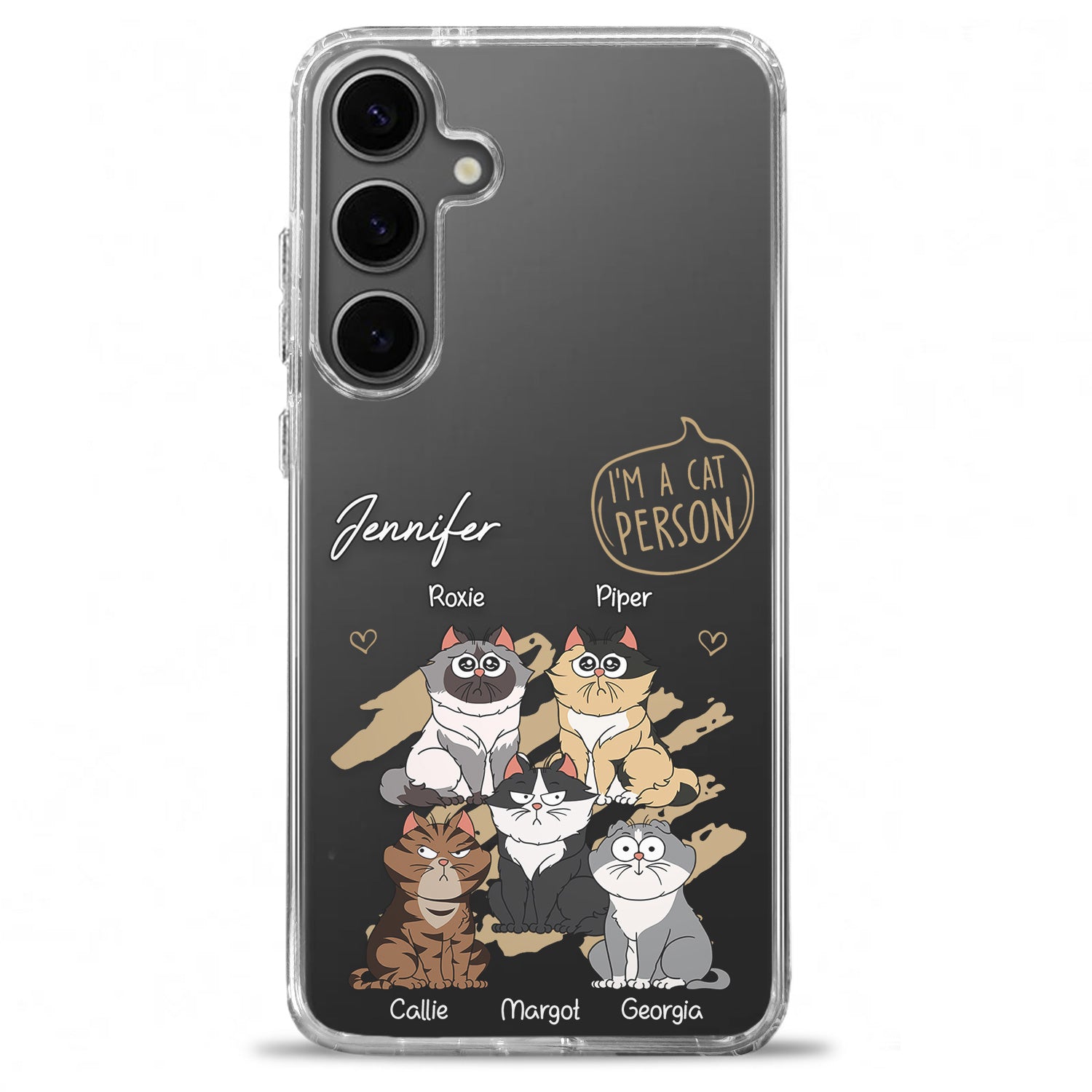 I'm A Cat Person Version 2 - Gift For Cat Lovers, Cat Mom, Cat Dad - Personalized Clear Phone Case