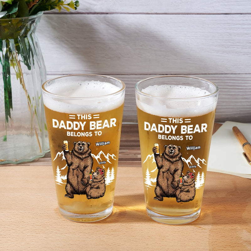 Ce Papa Ours appartient à - Verre à bière personnalisé