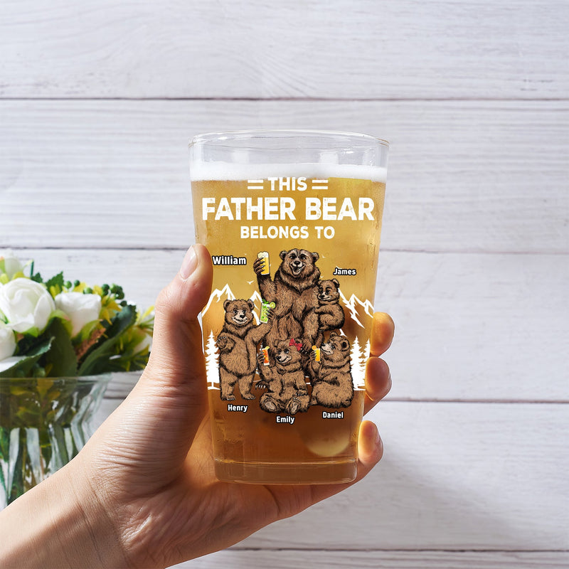Ce Papa Ours appartient à - Verre à bière personnalisé