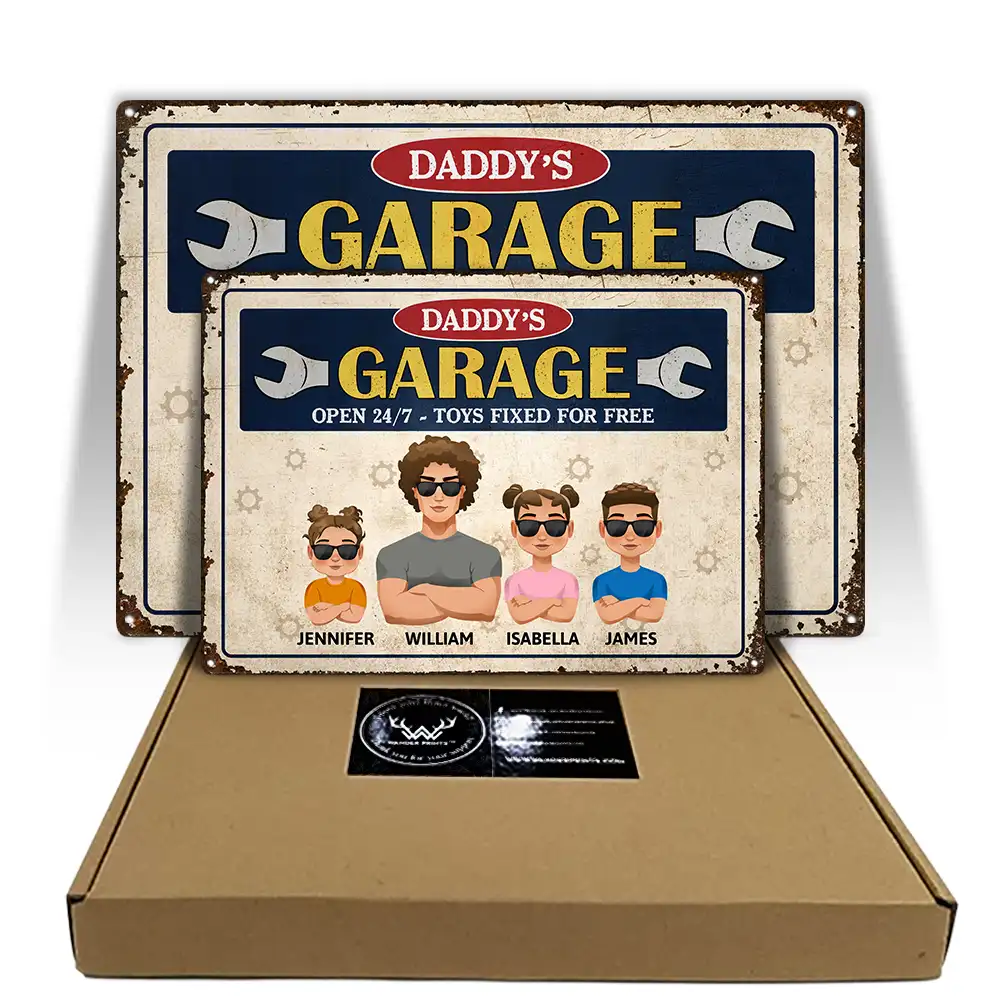 Dad's Grandpa's Garage - Personalized Classic Metal Signs