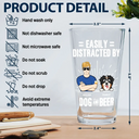 Easily Distracted By Dog And Beer - Personalized Beer Glass