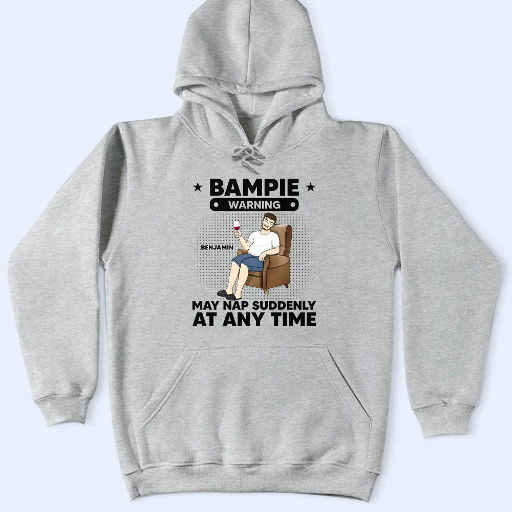 Grand-père et papa avertissent qu'ils peuvent faire une sieste soudaine à tout moment - T-shirt personnalisé