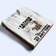 Grand-père et papa avertissent qu'ils peuvent faire une sieste soudaine à tout moment - T-shirt personnalisé