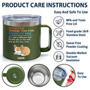 Dog Dad Thank You For Being My Dad - Personalized 14oz Stainless Steel Tumbler With Handle