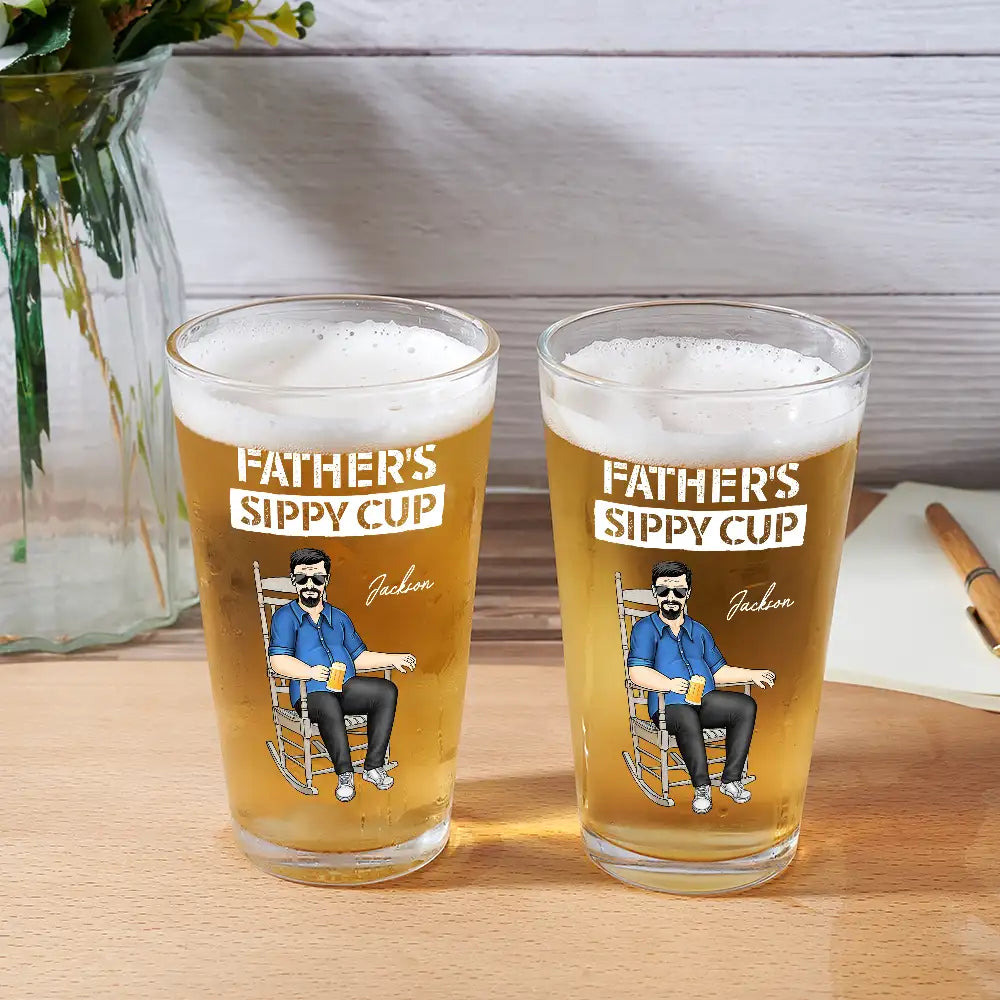 Verre à bière personnalisé « Daddy's Sippy Cup »
