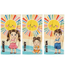 Serviette de plage personnalisée pour enfants d'été
