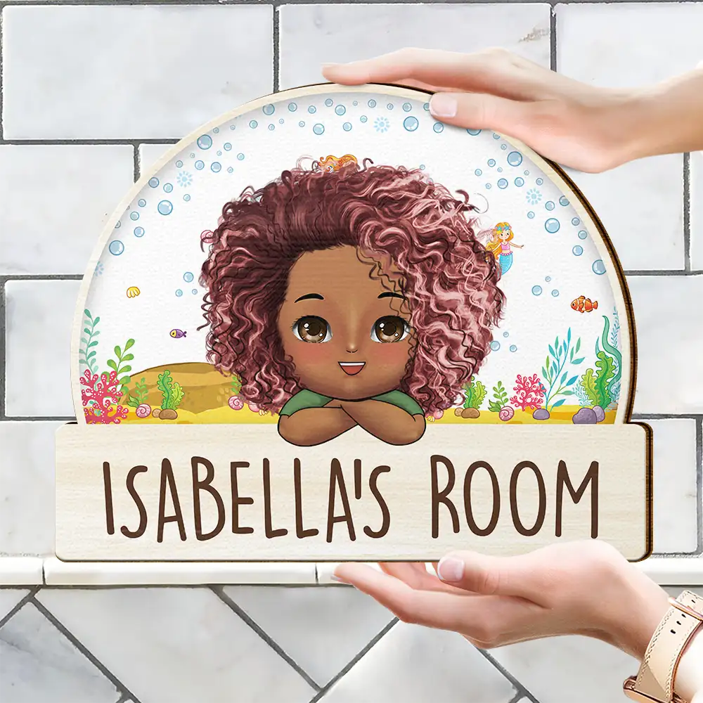 Kid Welcome To My Room - Personalized Custom Shaped Wood Sign