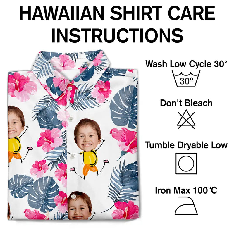 Custom Photo Funny Kids - Personalized Hawaiian Shirt