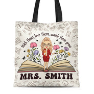 Apprenez-leur à les aimer, regardez-les grandir, professeur - Sac en toile zippé personnalisé