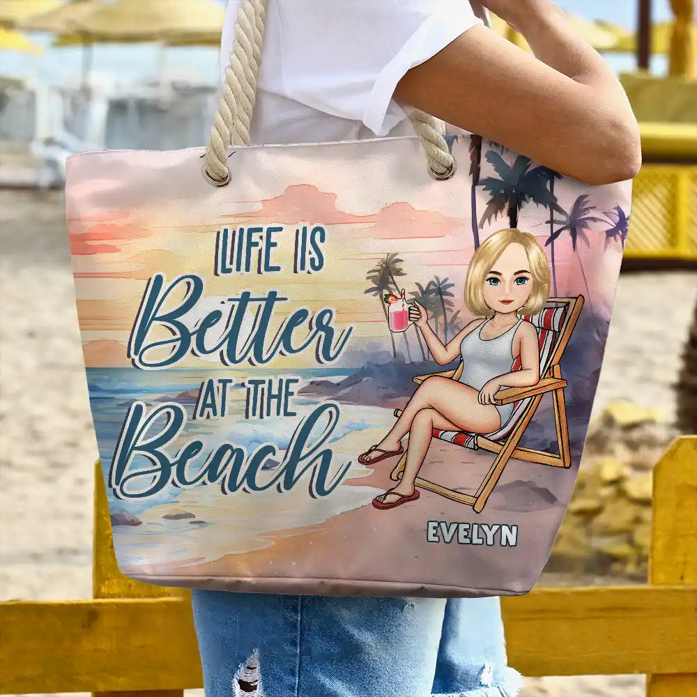 Beach Lovin' Girl - Personalized Beach Bag