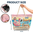 Sun Sand And A Drink In My Hand - Personalized Beach Bag