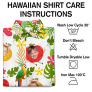 T-shirt hawaïen personnalisé avec photo de fruits tropicaux pour enfants