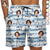 Custom Photo I Love My Wife - Personalized Unisex Beach Shorts