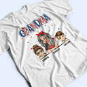 Grandma And Grandkids Stars And Stripes - Personalized T Shirt