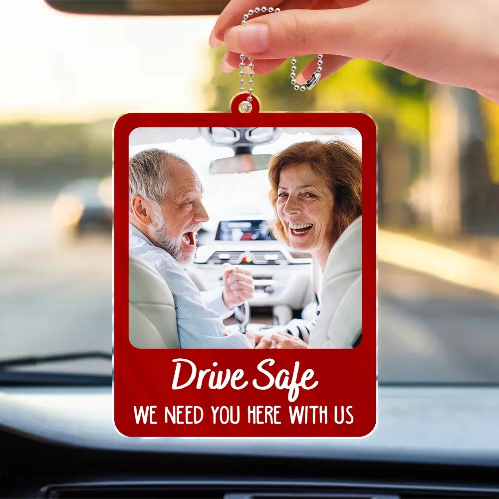 Custom Photo Mom Dad Don't Do Stupid Things - Personalized Acrylic Car Hanger