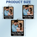 Custom Photo Mom Dad Don't Do Stupid Things - Personalized Acrylic Car Hanger