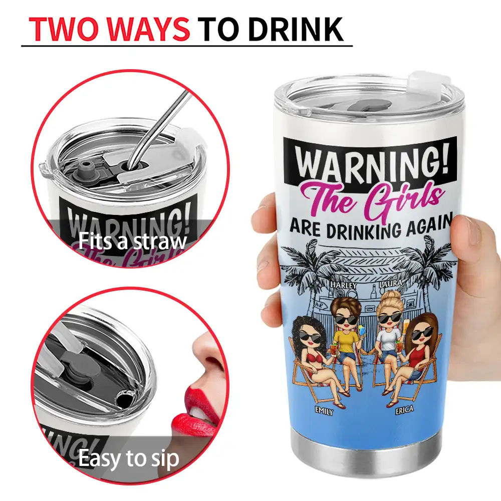 Attention, les filles boivent à nouveau cet été ! Verre personnalisé