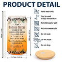 Because Of You I Laugh A Little Harder Friendship - Personalized Ombre Frosted Glass Can