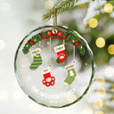 Family Stockings - Personalized Circle Glass Ornament