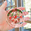 Family Stockings - Personalized Circle Glass Ornament