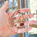 Christmas Congrats On Being My Bestie - Personalized Circle Glass Ornament