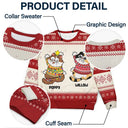 Scratching Wall Cats - Personalized Unisex Ugly Sweater