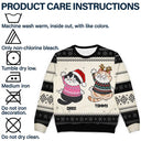 Scratching Wall Cats - Personalized Unisex Ugly Sweater
