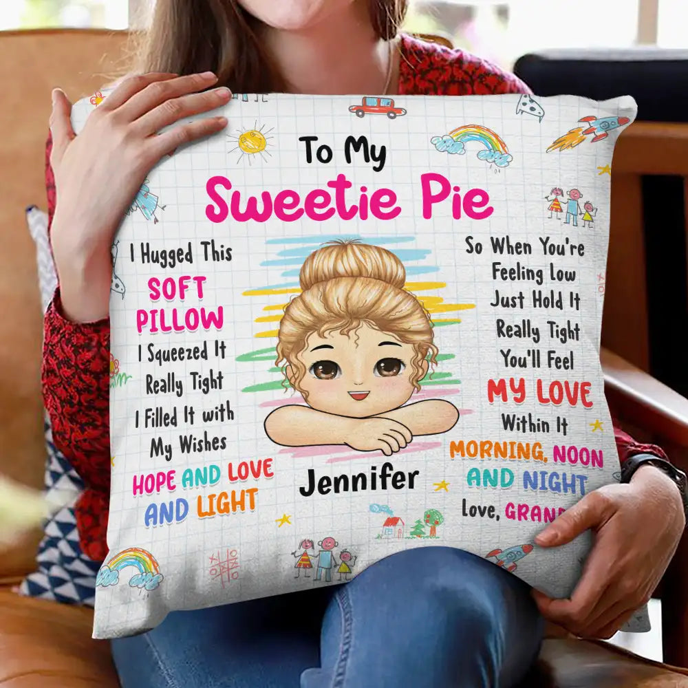 Granddaughter Grandson Hugged This Pillow - Personalized Pillow
