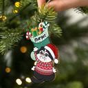 Jingle Cat All The Way - Décoration en bois personnalisée 
