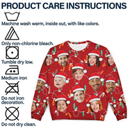 Custom Photo Funny Family Face - Personalized Unisex Ugly Sweater